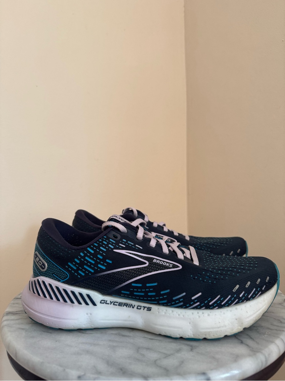 Brooks Glycerin GTS 20 Running Shoes Women’s Size 9 Navy Purple Walking Comfort - Picture 2 of 9
